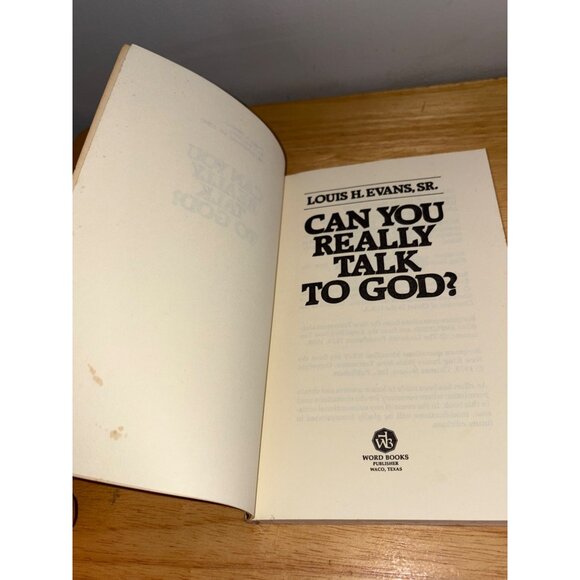 Can You Really Talk To God? By Louis H. Evans Sr. Paperback 1979 - Picture 5 of 11